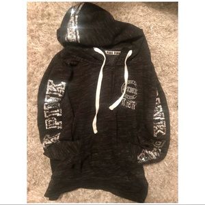 VS PINK 3/4 ZIP BLING HOODIE